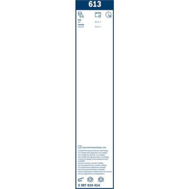 BOSCH 613 Scheibenwischer Twin 3 397 010 414 BOSCH 613 Scheibenwischer Twin 3 397 010 414