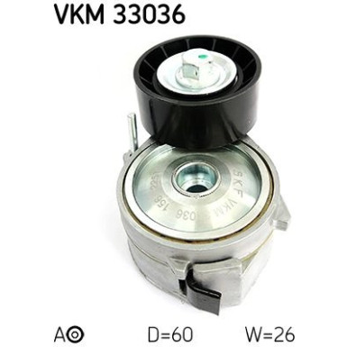 SKF Spannrolle, Keilrippenriemen VKM 33036