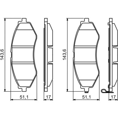 BOSCH Bremsbelagsatz, Scheibenbremse 0 986 494 343 BOSCH Bremsbelagsatz, Scheibenbremse 0 986 494 343