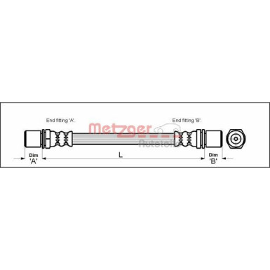 Metzger Bremsschlauch 4112214