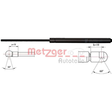 Metzger Gasfeder, Koffer-/Laderaum 2110487