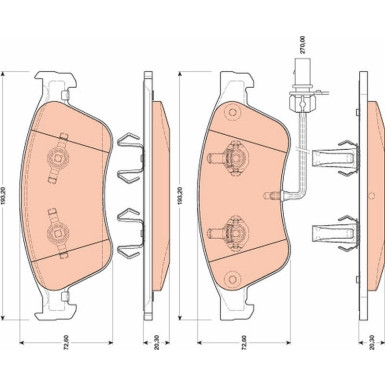 TRW Bremsbelagsatz, Scheibenbremse GDB1811