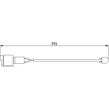 BOSCH Warnkontakt, Bremsbelagverschleiß 1 987 474 951 BOSCH Warnkontakt, Bremsbelagverschleiß 1 987 474 951