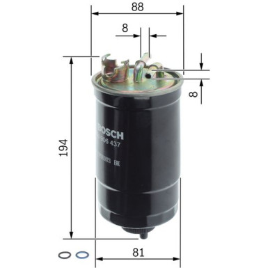 Kraftstofffilter 0 450 906 437 Kraftstofffilter 0 450 906 437