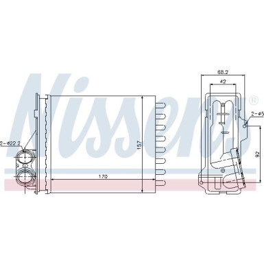Nissens Wärmetauscher, Innenraumheizung FIRST FIT 76512