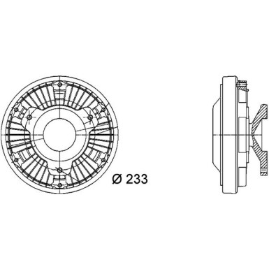 Mahle Kupplung, Kühlerlüfter BEHR Premium Line CFC 12 000P