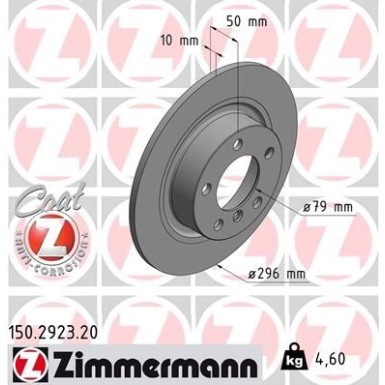 Zimmermann Bremsscheibe Coat Z 150.2923.20 Zimmermann Bremsscheibe Coat Z 150.2923.20