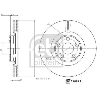 FEBI BILSTEIN 176973 Bremsscheibe