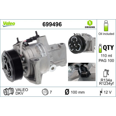 Kompressor, Klimaanlage 699496 Kompressor, Klimaanlage 699496