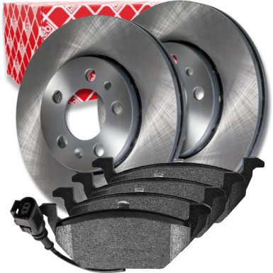 FEBI BREMSSCHEIBEN Ø256mm + BELÄGE VORNE FÜR VW AUDI SKODA FEBI BREMSSCHEIBEN Ø256mm + BELÄGE VORNE FÜR VW AUDI SKODA