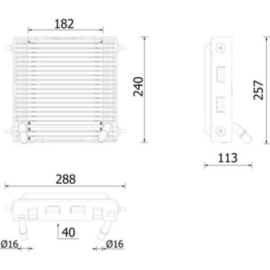 Mahle Ölkühler, Motoröl BEHR Premium Line CLC 289 000P