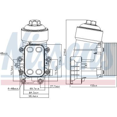 Nissens Ölkühler, Motoröl FIRST FIT 91158