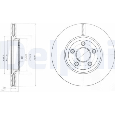 Delphi Bremsscheibe BG3704 Delphi Bremsscheibe BG3704