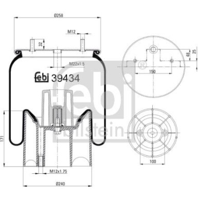 FEBI BILSTEIN 39434 Federbalg, Luftfederung