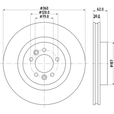 Bremsscheibe 8DD 355 125-251 Bremsscheibe 8DD 355 125-251