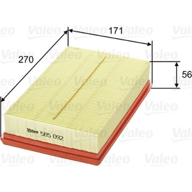 Valeo Luftfilter 585092