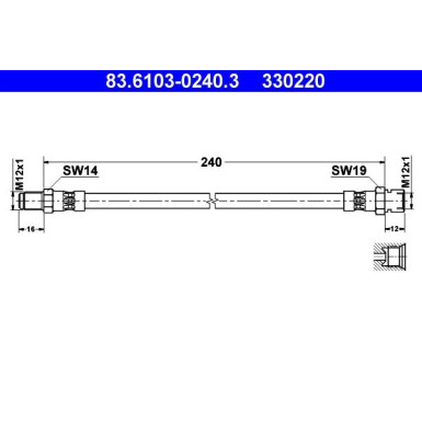 Bremsschlauch 83.6103-0240.3