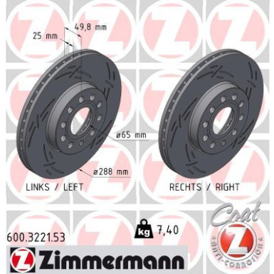 Zimmermann Bremsscheibe BLACK Z 600.3221.53