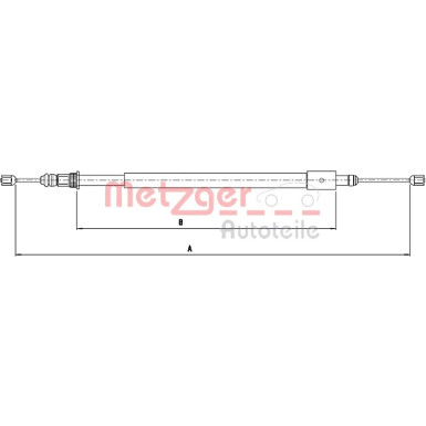 Metzger Seilzug, Feststellbremse 10.4577 Metzger Seilzug, Feststellbremse 10.4577