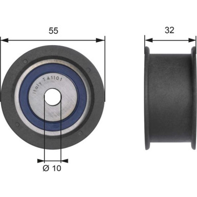 Gates Umlenk-/Führungsrolle, Zahnriemen PowerGrip™ T41101
