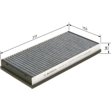BOSCH 1 987 432 407 Innenraumfilter BOSCH 1 987 432 407 Innenraumfilter