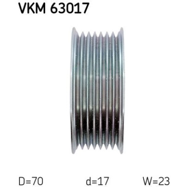 SKF Umlenk-/Führungsrolle, Keilrippenriemen VKM 63017