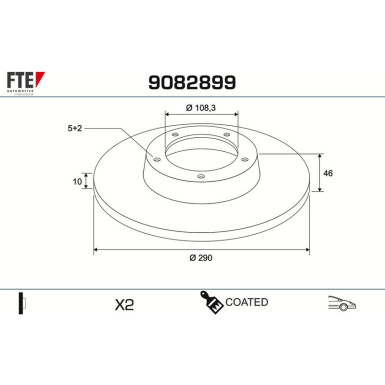 Bremsscheibe 9082899 Bremsscheibe 9082899