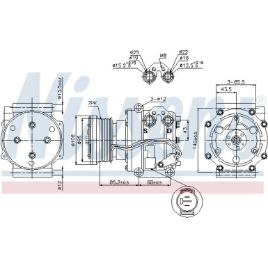 Nissens Kompressor, Klimaanlage FIRST FIT 89331