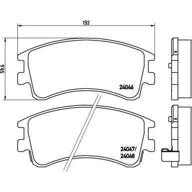 Brembo Bremsbelagsatz, Scheibenbremse PRIME LINE P 49 032 Brembo Bremsbelagsatz, Scheibenbremse PRIME LINE P 49 032