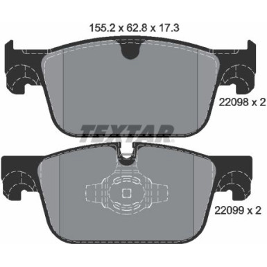 Textar Bremsbelagsatz, Scheibenbremse Q+ 2209801 Textar Bremsbelagsatz, Scheibenbremse Q+ 2209801