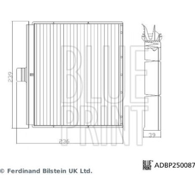 Blue Print Filter, Innenraumluft ADBP250087