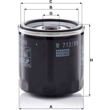 Ölfilter W 712/98 Ölfilter W 712/98