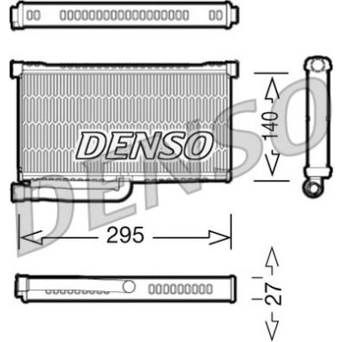 Denso Wärmetauscher, Innenraumheizung DRR02004