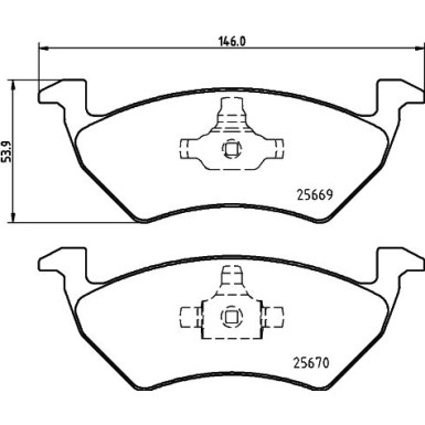 Bremsbelagsatz, Scheibenbremse 8DB 355 025-641 Bremsbelagsatz, Scheibenbremse 8DB 355 025-641