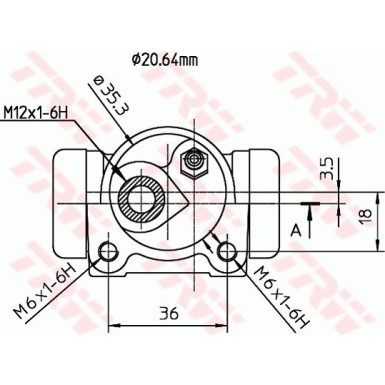 TRW Radbremszylinder BWF170 TRW Radbremszylinder BWF170