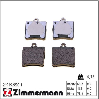 Bremsbelagsatz, Scheibenbremse 21919.950.1 Bremsbelagsatz, Scheibenbremse 21919.950.1