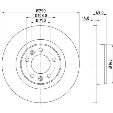 Hella Bremsscheibe 8DD 355 113-681