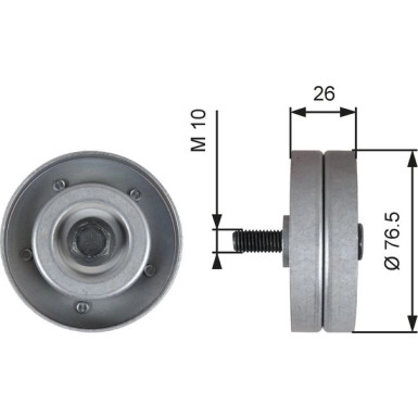 Umlenk-/Führungsrolle, Keilrippenriemen T36182