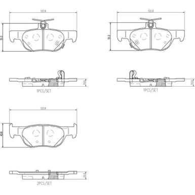 Brembo Bremsbelagsatz, Scheibenbremse PRIME LINE P 49 064