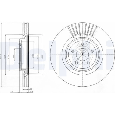 Delphi Bremsscheibe BG9073C
