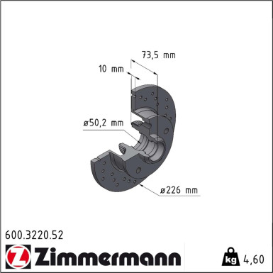 Bremsscheibe 600.3220.52 Bremsscheibe 600.3220.52