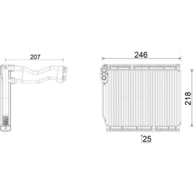 Mahle Verdampfer, Klimaanlage BEHR Premium Line AE 161 000P