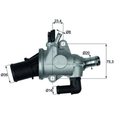 Mahle Thermostat, Kühlmittel BEHR TI 174 88