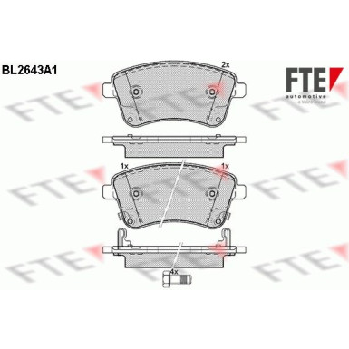 FTE Bremsbelagsatz, Scheibenbremse 9010885