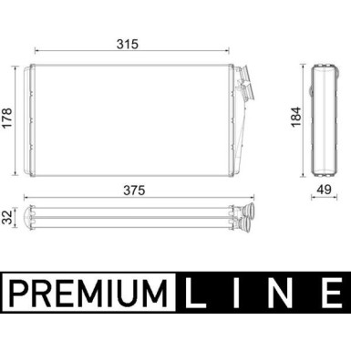 Mahle Wärmetauscher, Innenraumheizung BEHR Premium Line AH 295 000P