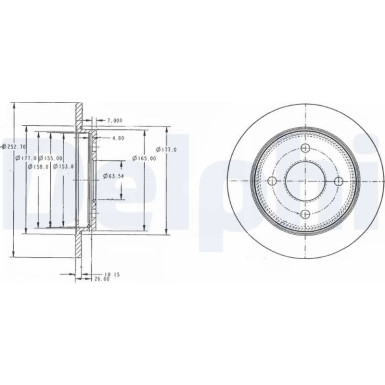 Delphi Bremsscheibe BG3054C Delphi Bremsscheibe BG3054C