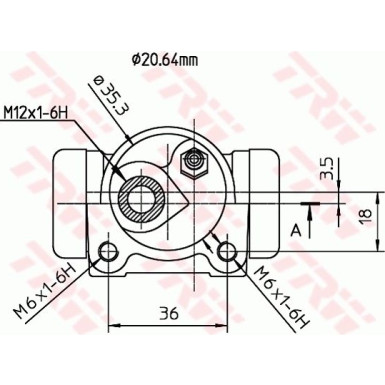 TRW Radbremszylinder BWF168 TRW Radbremszylinder BWF168