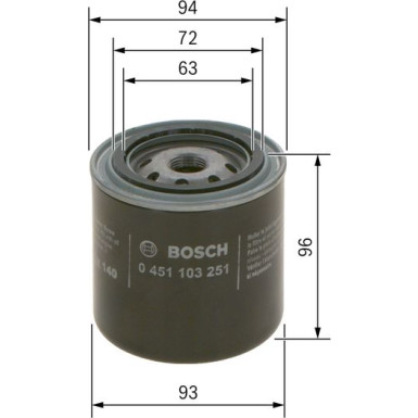 BOSCH 0 451 103 251 Ölfilter BOSCH 0 451 103 251 Ölfilter