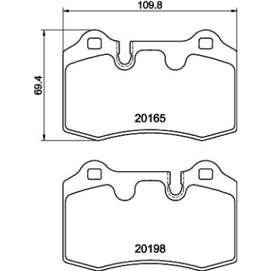 Bremsbelagsatz, Scheibenbremse 8DB 355 015-881 Bremsbelagsatz, Scheibenbremse 8DB 355 015-881
