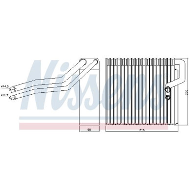 Nissens Verdampfer, Klimaanlage 92184 Nissens Verdampfer, Klimaanlage 92184